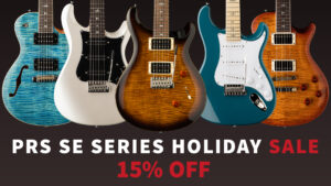 Five PRS SE guitars